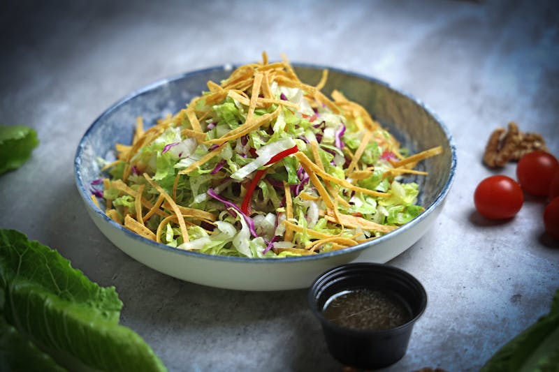 Costa Vida Sweet Pork Salad with crispy tortilla strips