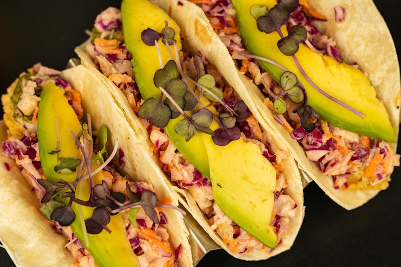 Fish Tacos with cabbage slaw and chipotle mayo